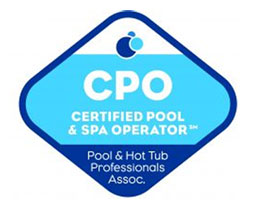 Patio splash received certification of pool and spa operation