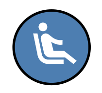 Ergonomic seating icon