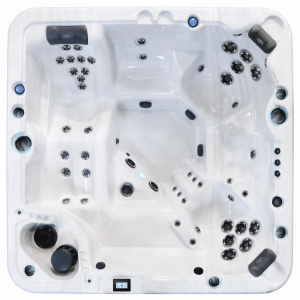 Top view of Northwest Series Broadmoor, a five-seater hot tub with fifty-one jets and twenty-three lights