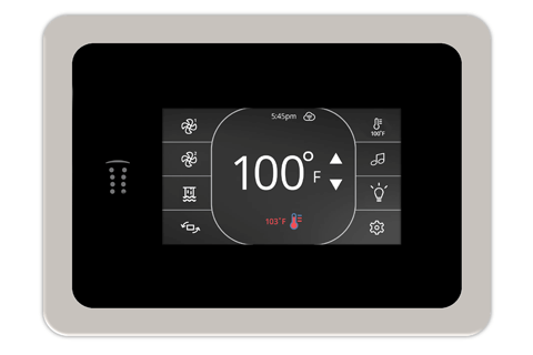 A closer look at the overview panel in Bullfrog spas M9 hot tub