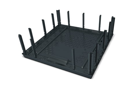 Exterior frame of the Bullfrog spas M9 hot tub