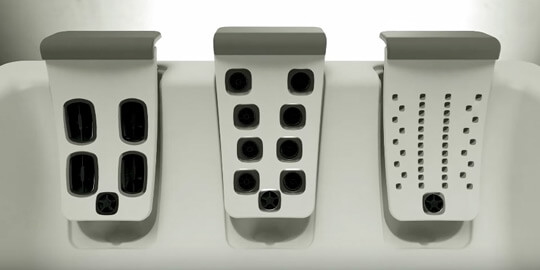 A closer look at the water jets in Bullfrog spas STIL™5 hot tub