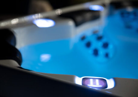 A closer look at the lights in Bullfrog spas A5L hot tub